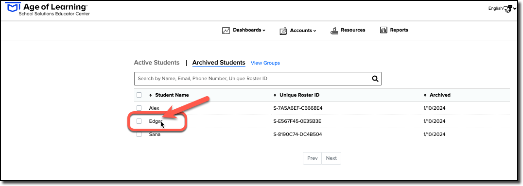 click student name to restore.png