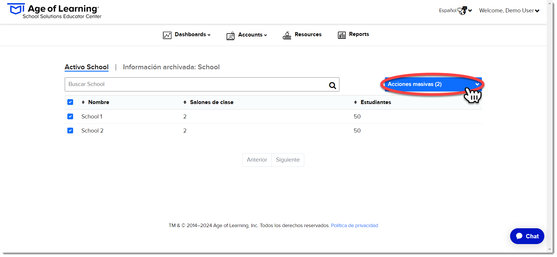 School Bulk Action (Spanish).png