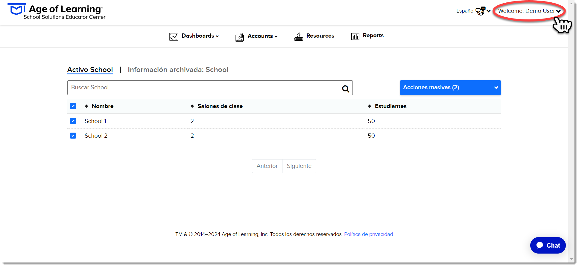 School Welcome (Spanish).png