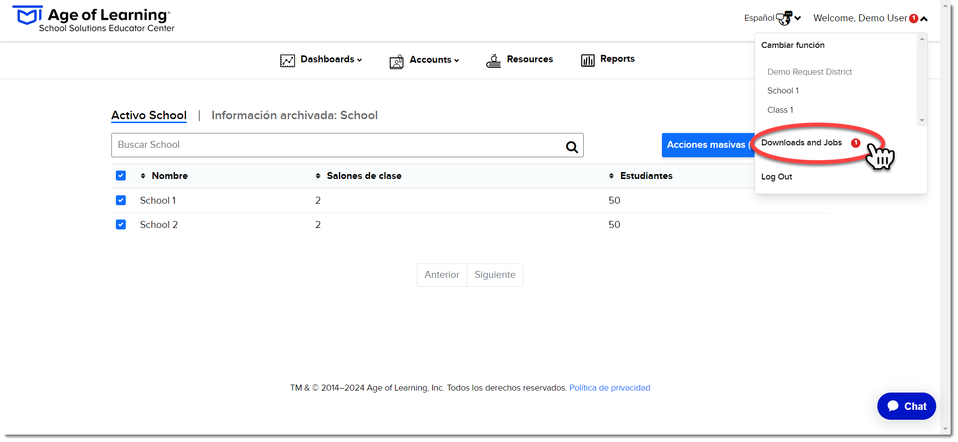 School Downloads and Jobs (Spanish).png