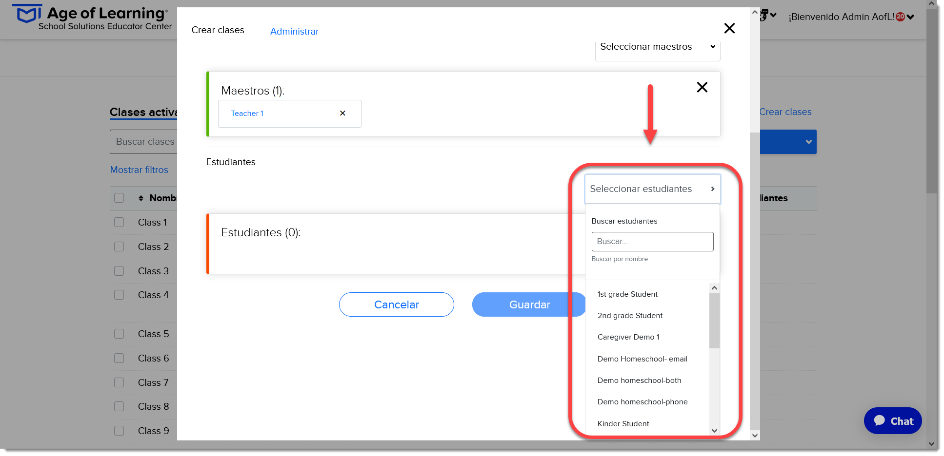 Crear clases - select student (Spanish).png