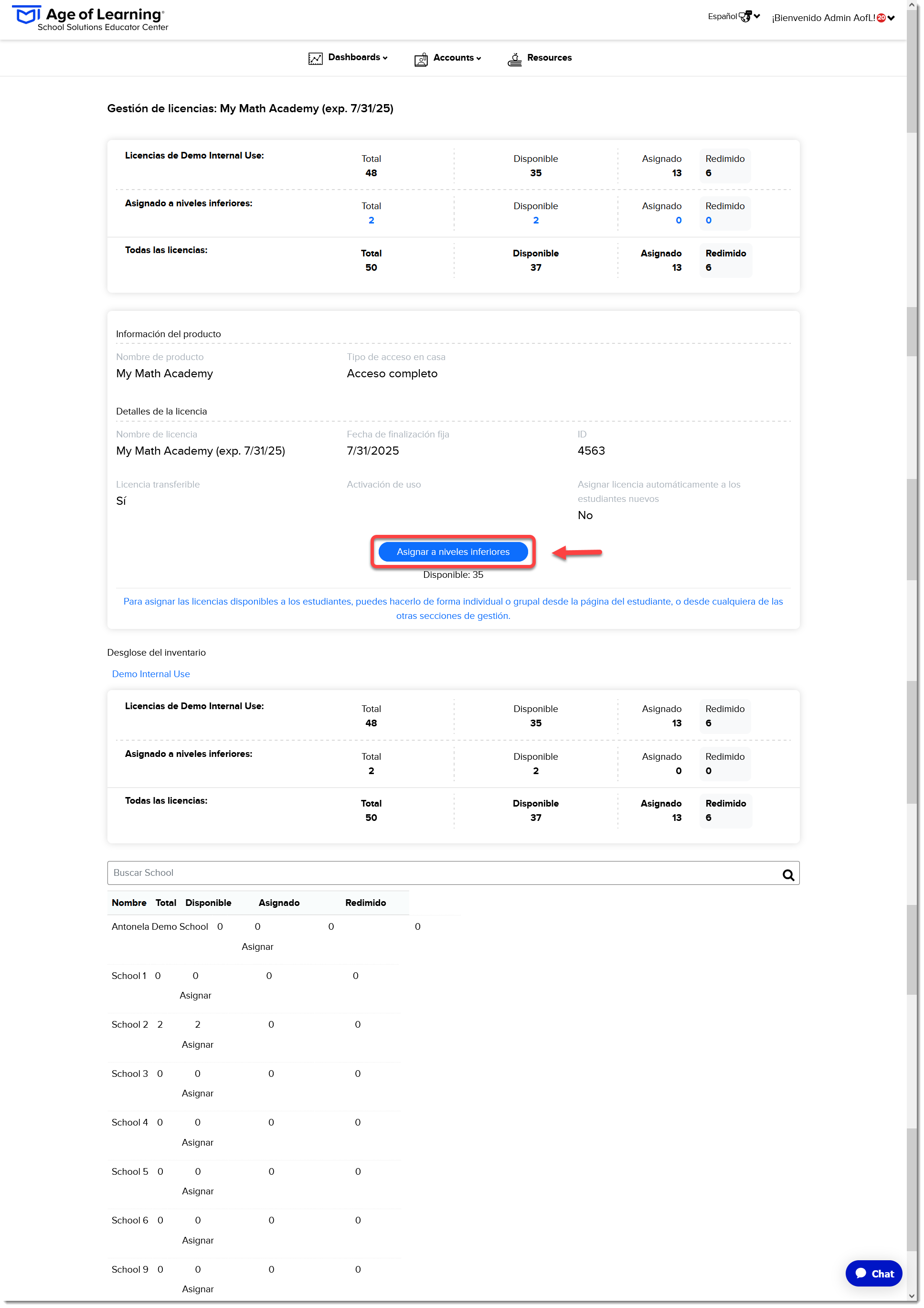 Asignar a niveles inferiores - Licencias (Spanish).png