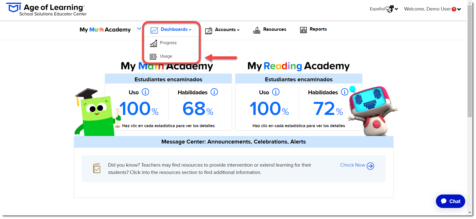 Combine Dashboard - Usage (Spanish).png