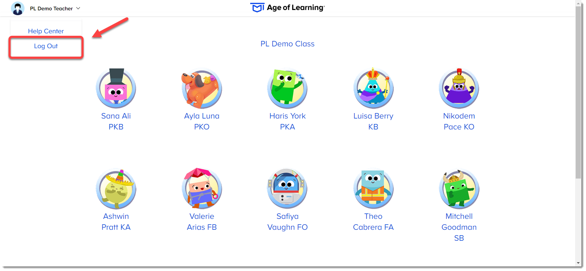 Log out - Classroom Experience.png