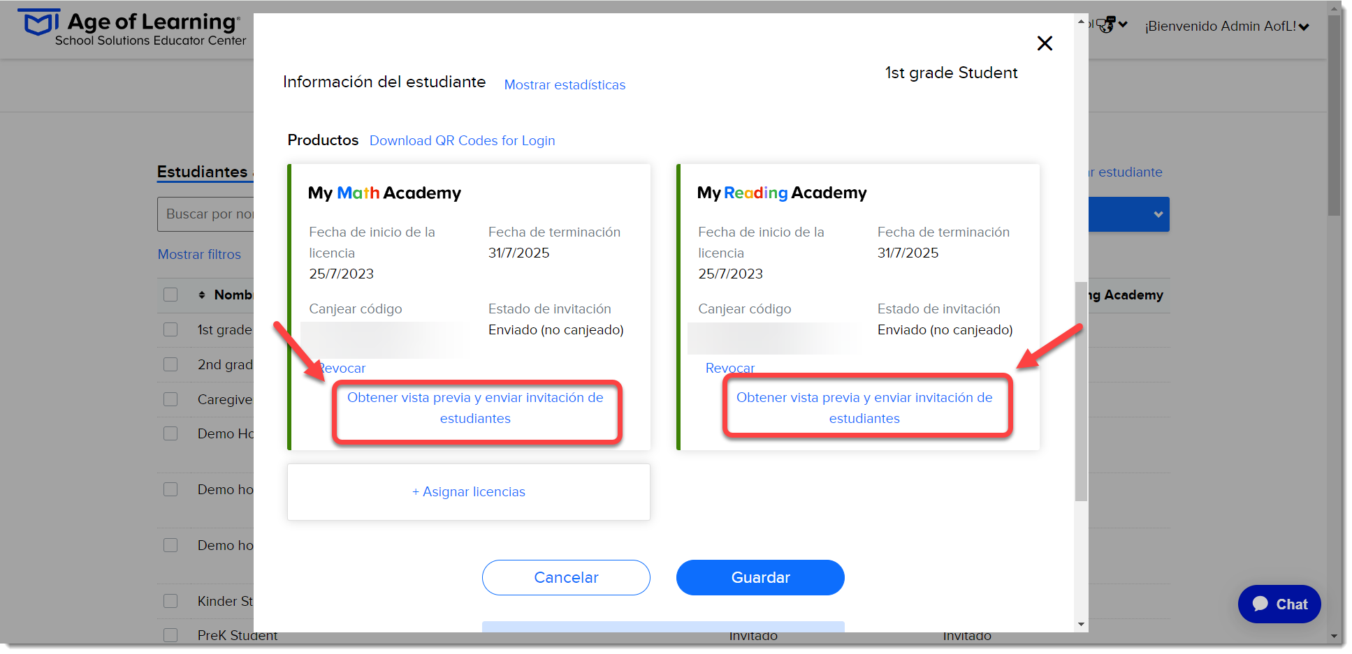 Obtener vista previa y enviar invitacion de estudiantes (Spanish).png