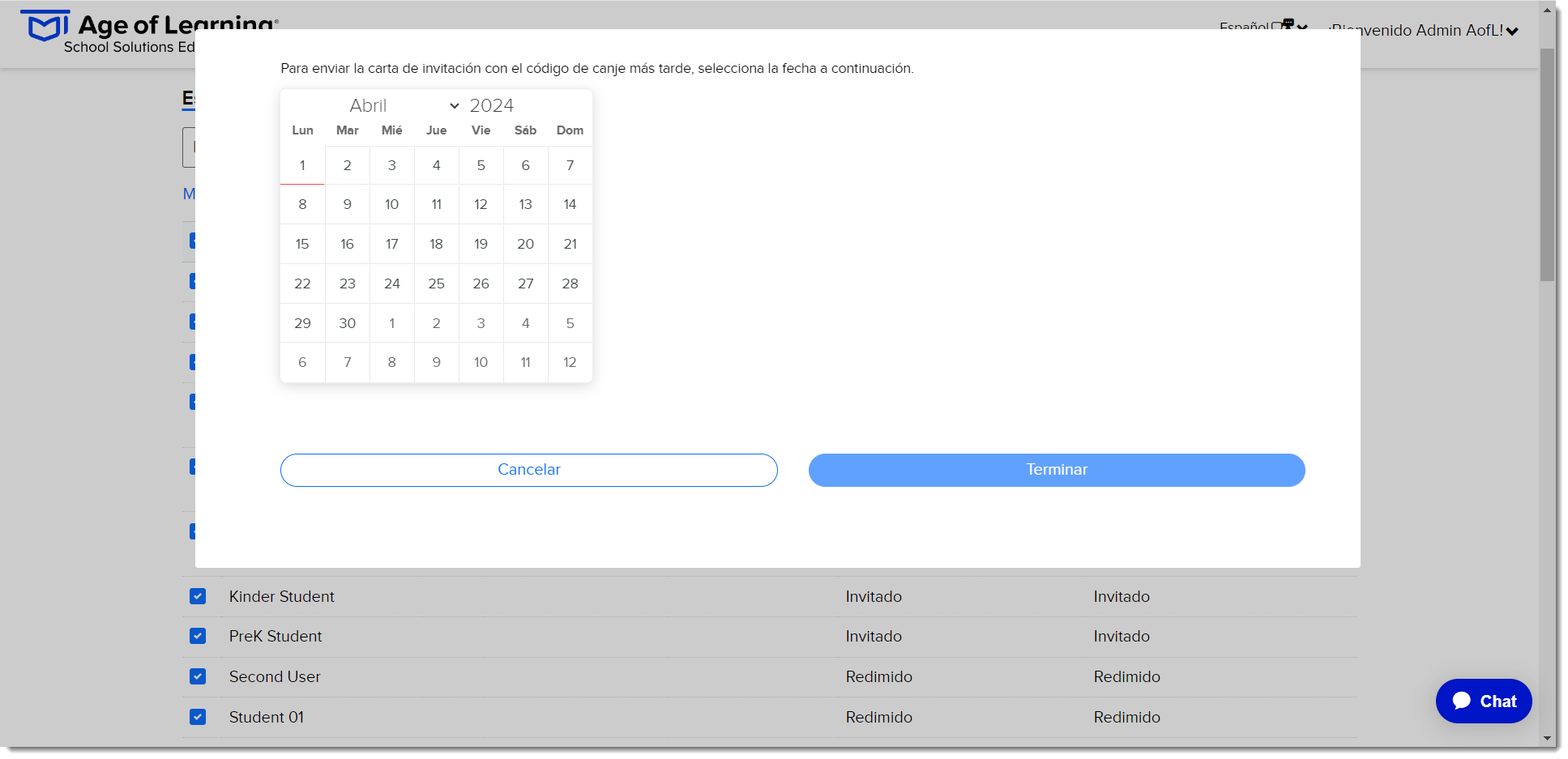 Calendar for inviting students (Spanish).png