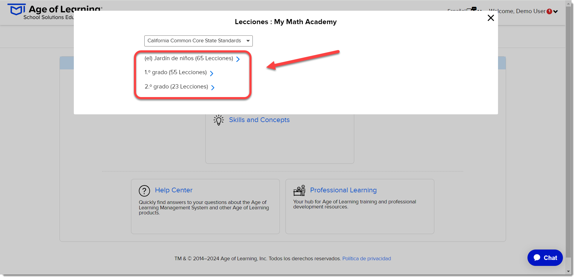 Drilldown Common Core State Standards (Spanish).png