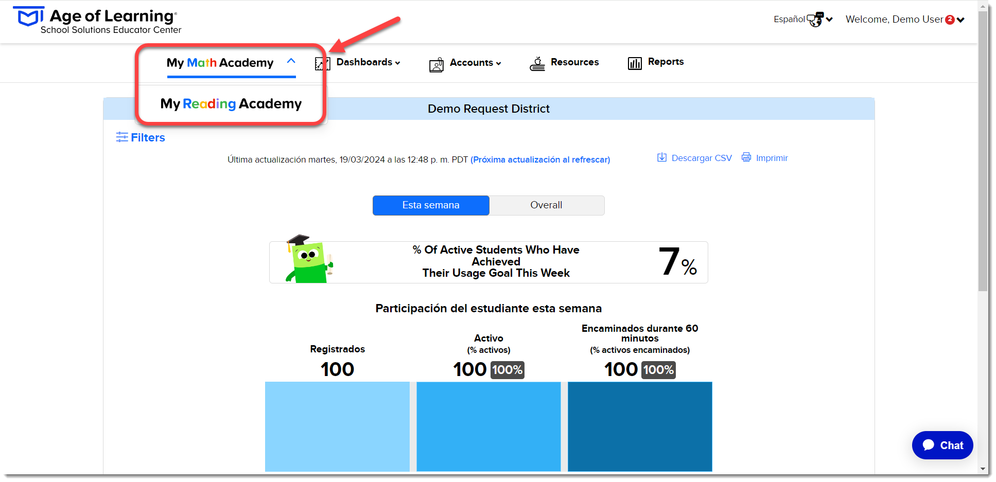 Dashboard - Select Product (Spanish).png