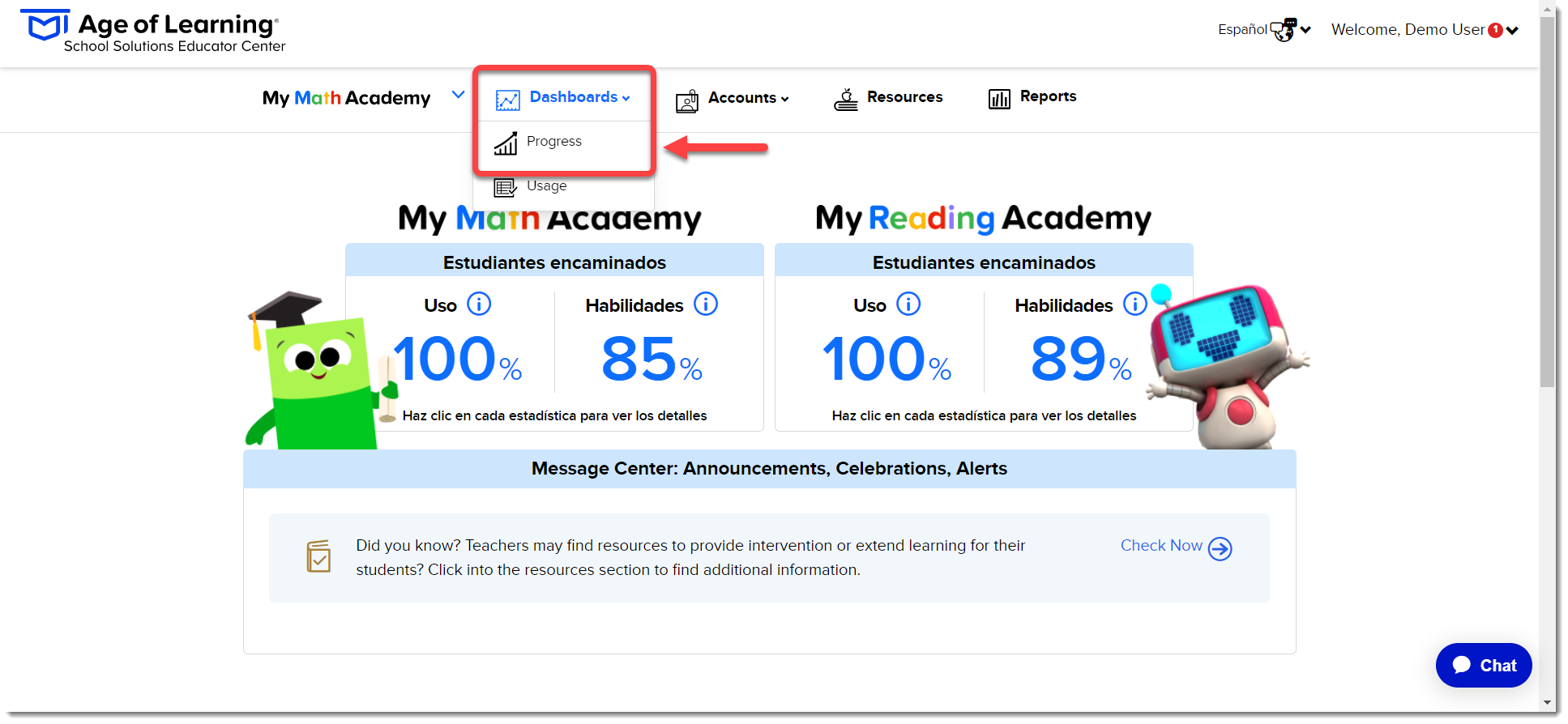 Combine Progress - Dashboard (Spanish).png
