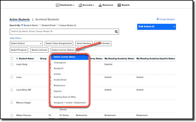 select license status filter.png