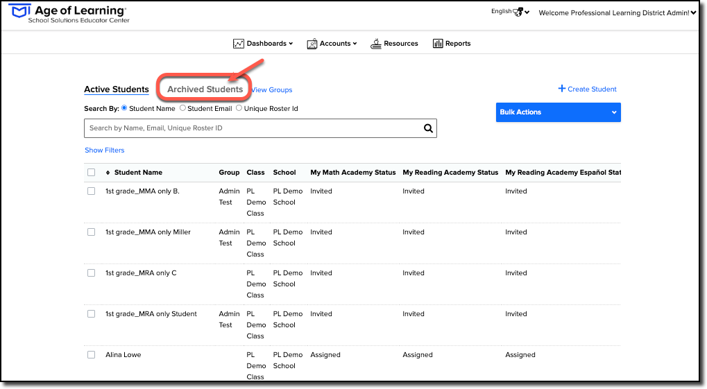active students page - click archived tab.png