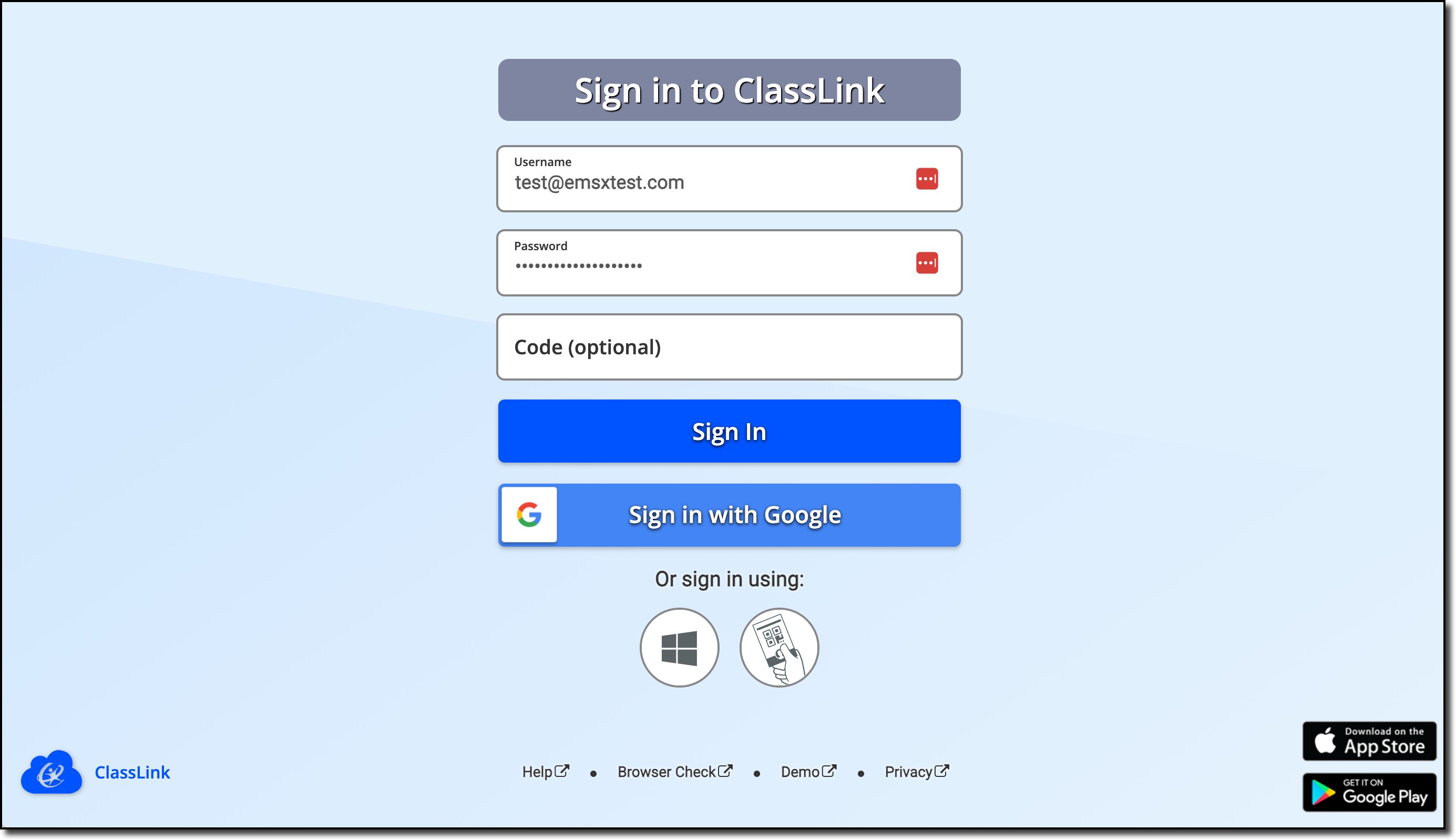 classlink login page.png