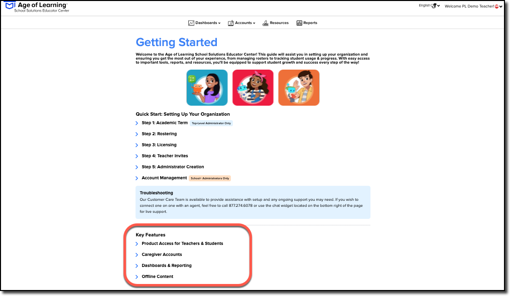 getting started page - key features.png