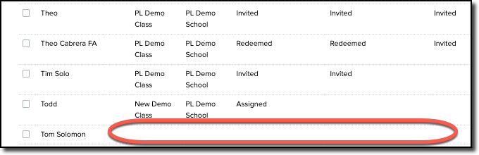 restored student in active list missing class and licenses.png